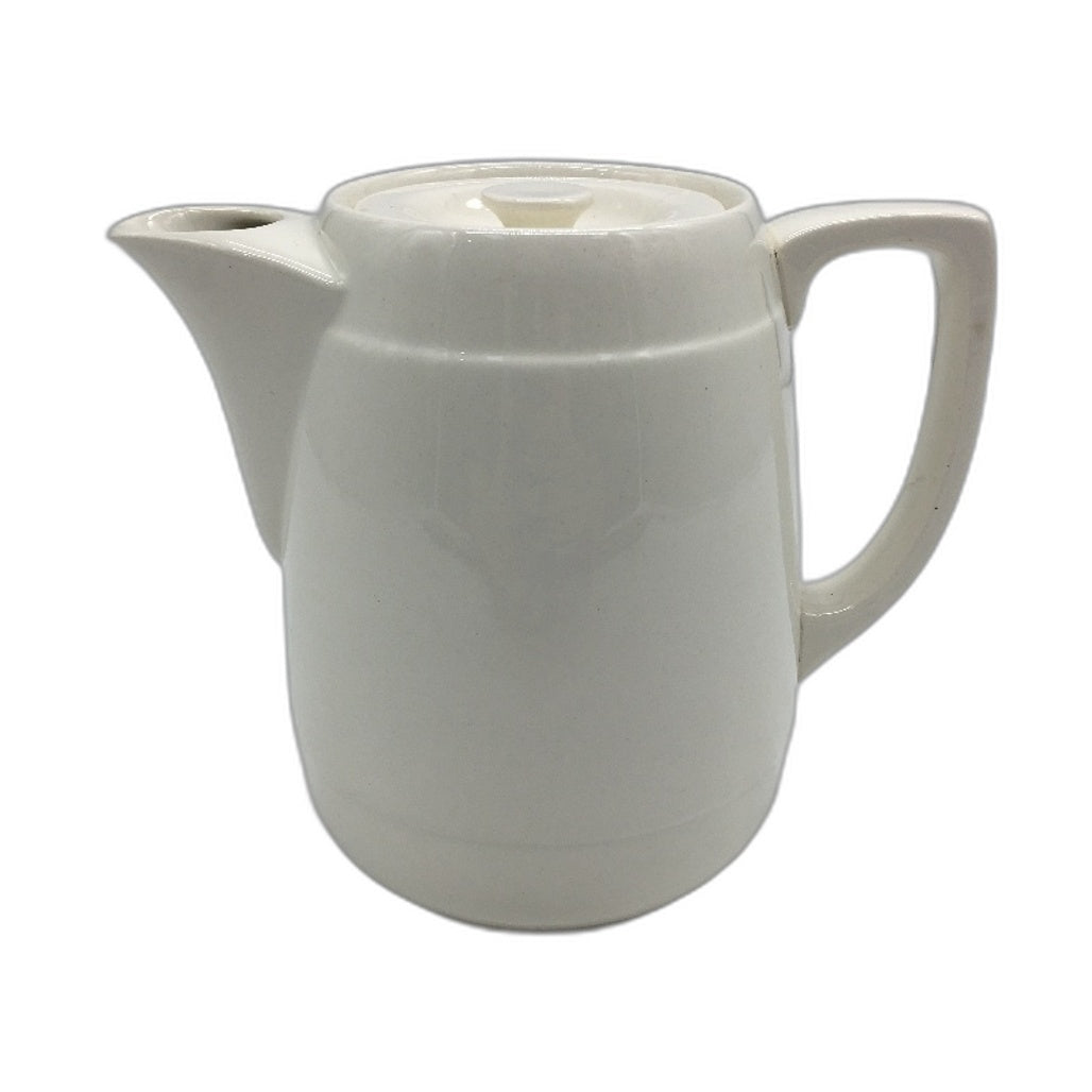 ART DECO Spode Copeland England Keith Murray Moonstone White Classic Coffee Pot