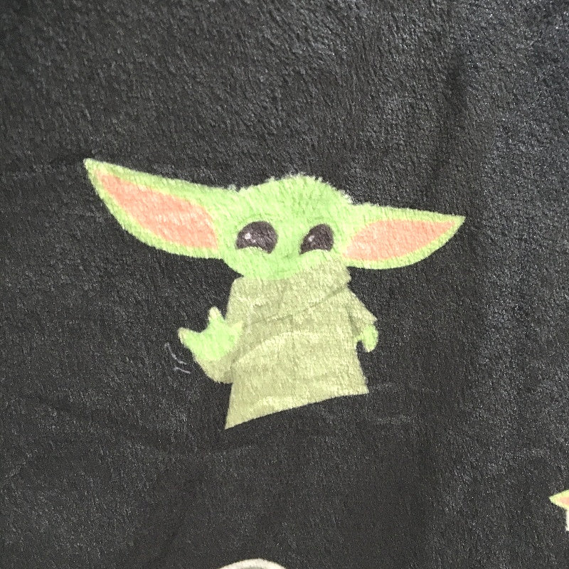 The Oodie Star Wars Mando Grogu Black Oversized Fleece Hoodie OSFM Adult