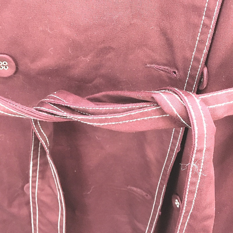 First MSE Deep Mulberry Longline Belted Irina Trench Coat Ladies Size XS NEW