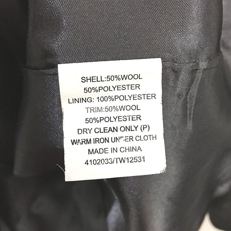 Tokito Dark Grey Wool Blend Button Featured Mid Length Coat Ladies Size 12