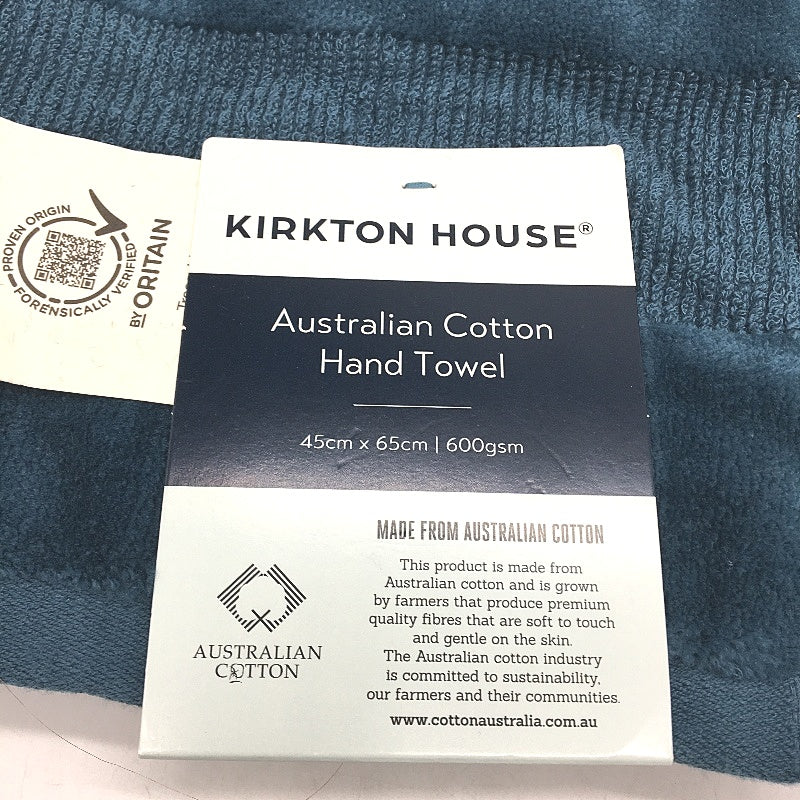Kirkton House 3pc Teal Blue 100% Cotton Velour Bath & Hand Towel & Matt Pack NEW