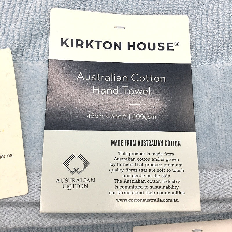 Kirkton House 4pc Light Blue Cotton Velour Bath Sheet & Bath Towel Pack NEW