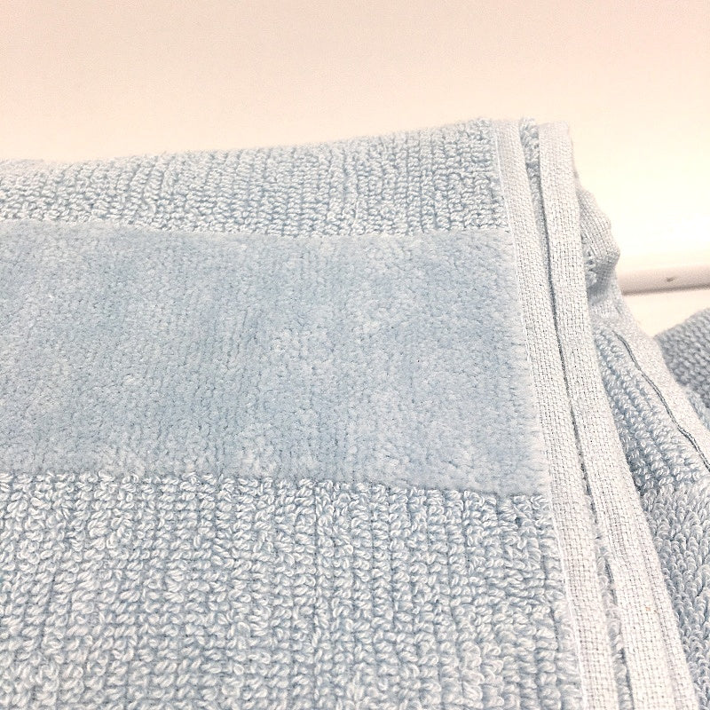 Kirkton House 4pc Light Blue Cotton Velour Bath Sheet & Bath Towel Pack NEW