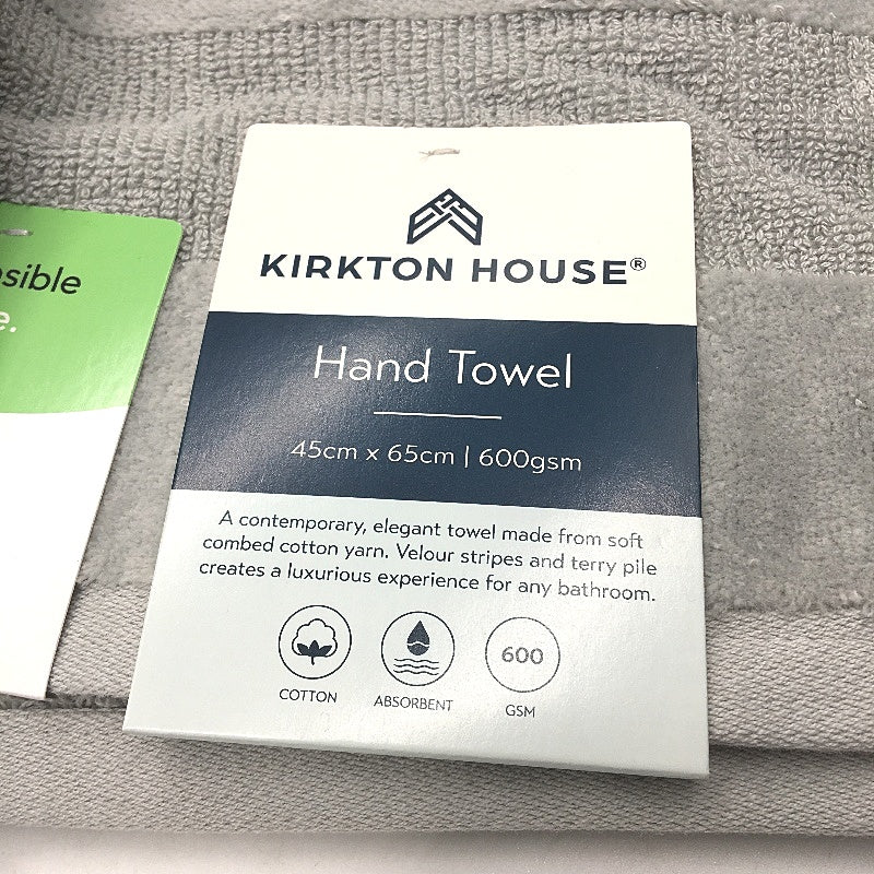 Kirkton House 4pc Plum & Grey Cotton Velour Bath Sheet & Bath Towel Pack NEW