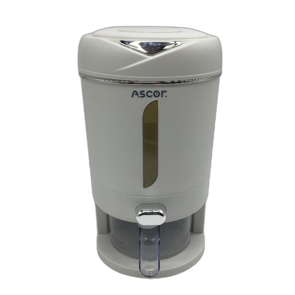 ASCOR Rice Cereal Dispenser Bin Large Storage Container With Measuring Cup NEW