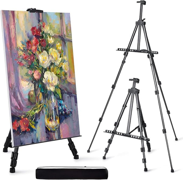 Artify 22-66 Inch Portable Easel Adjustable Height Tripod Stand In Carry Bag NEW