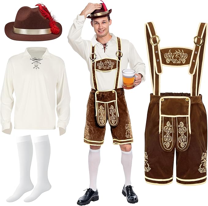 Spooktacular Creations German Bavarian Oktoberfest Costume Set Mens Size M NEW