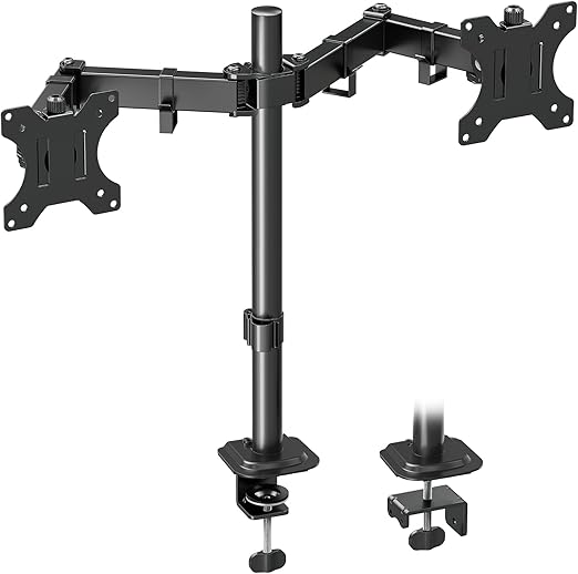 MOUNTUP Dual Monitor Desk Mount Double Stand Holder Clamp Max 32 Inch 8KG NEW