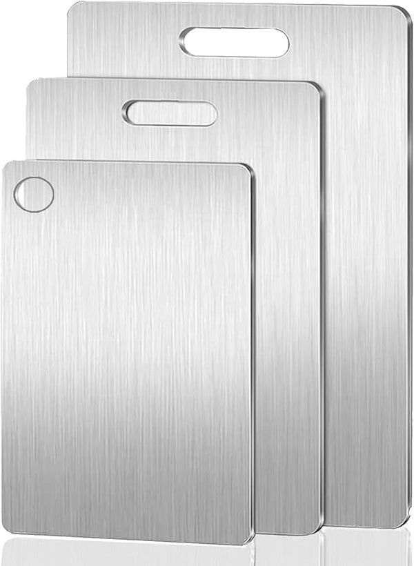 Premium Stainless Steel Cutting Board 3 Pack Durable Stylish Chopping Board NEW