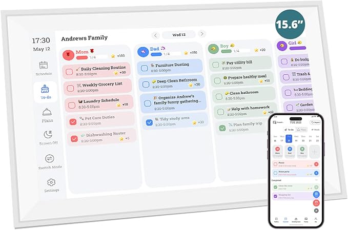 ISTOYO 15.6 Inch Digital Calendar Family Smart Interactive Planner App Control