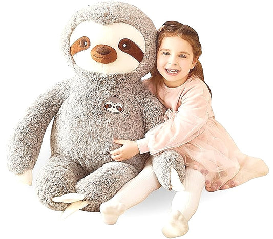 IKASA Giant Sloth Stuffed Animal Fluffy Soft Plush Kids Toy 78CM Plushie NEW