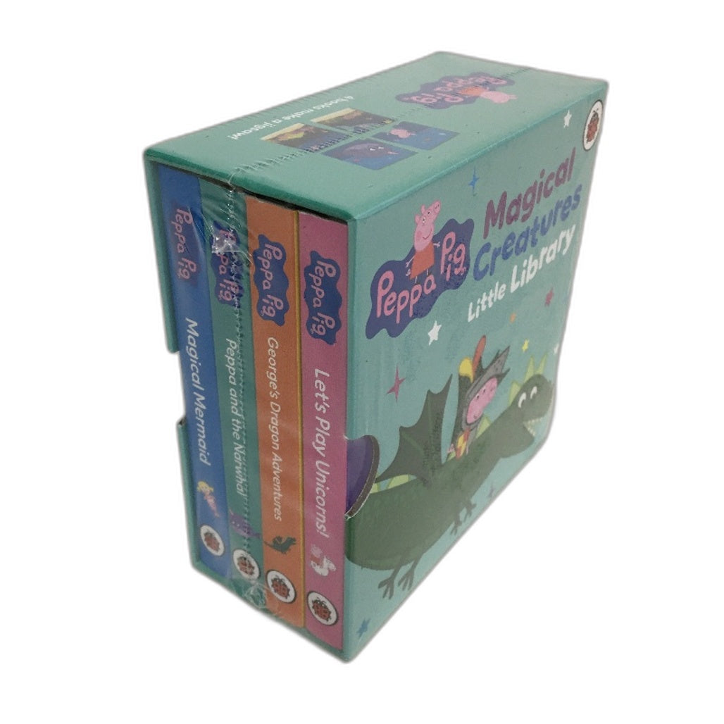 Kids Book Bundle Peppa Pig Magical Creature Little Library & Hide N Seek Pig NEW