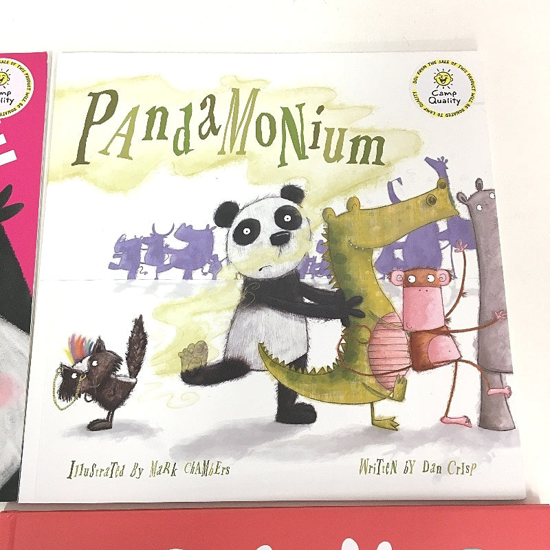 Kids Picture Book 4PC Bundle Animal Storybooks Panda Bear Bluey Stories NEW
