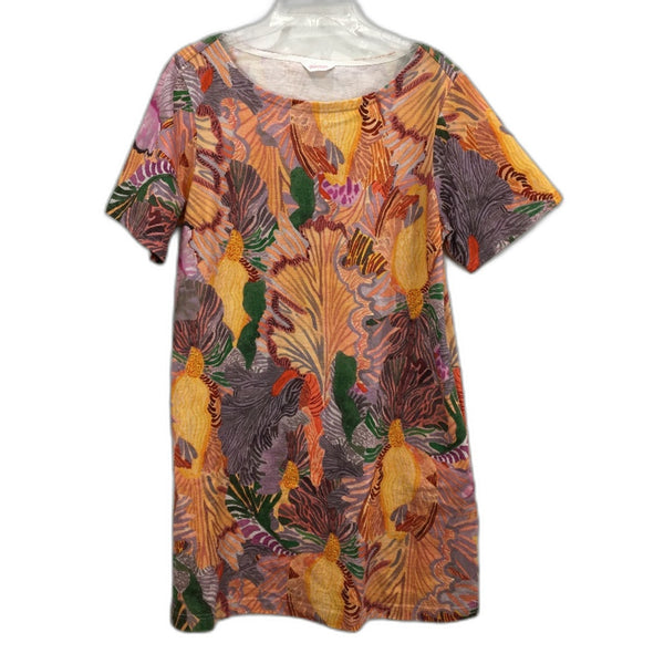 Gorman x Michelle Morin Iris Veins Swing Shirt Dress Ladies Size Large