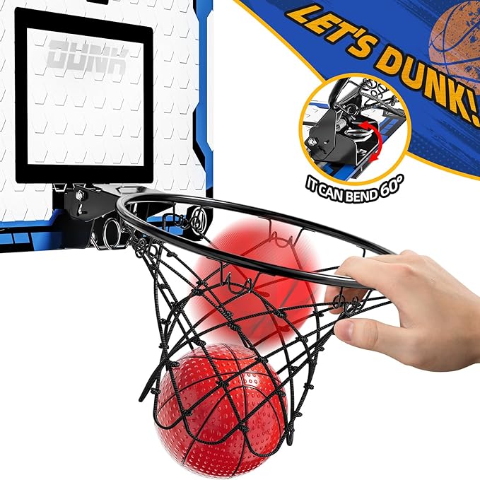 Indoor Over Door Mini Steel Basketball Hoop Set for Ages 3 and Up NEW