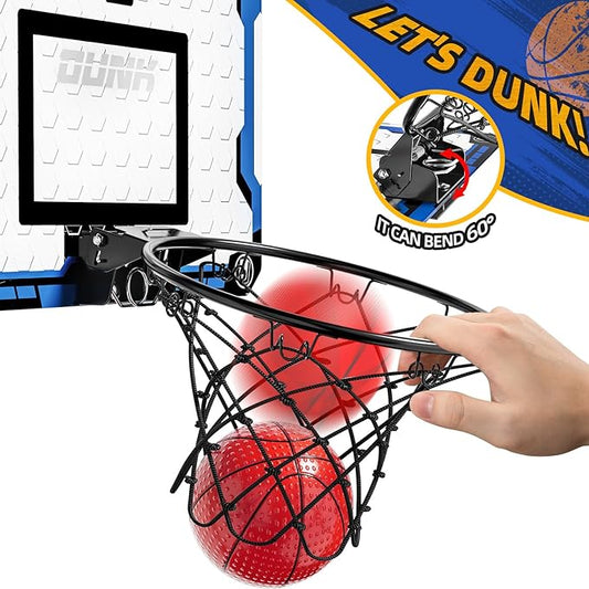 Indoor Over Door Mini Steel Basketball Hoop Set for Ages 3 and Up NEW