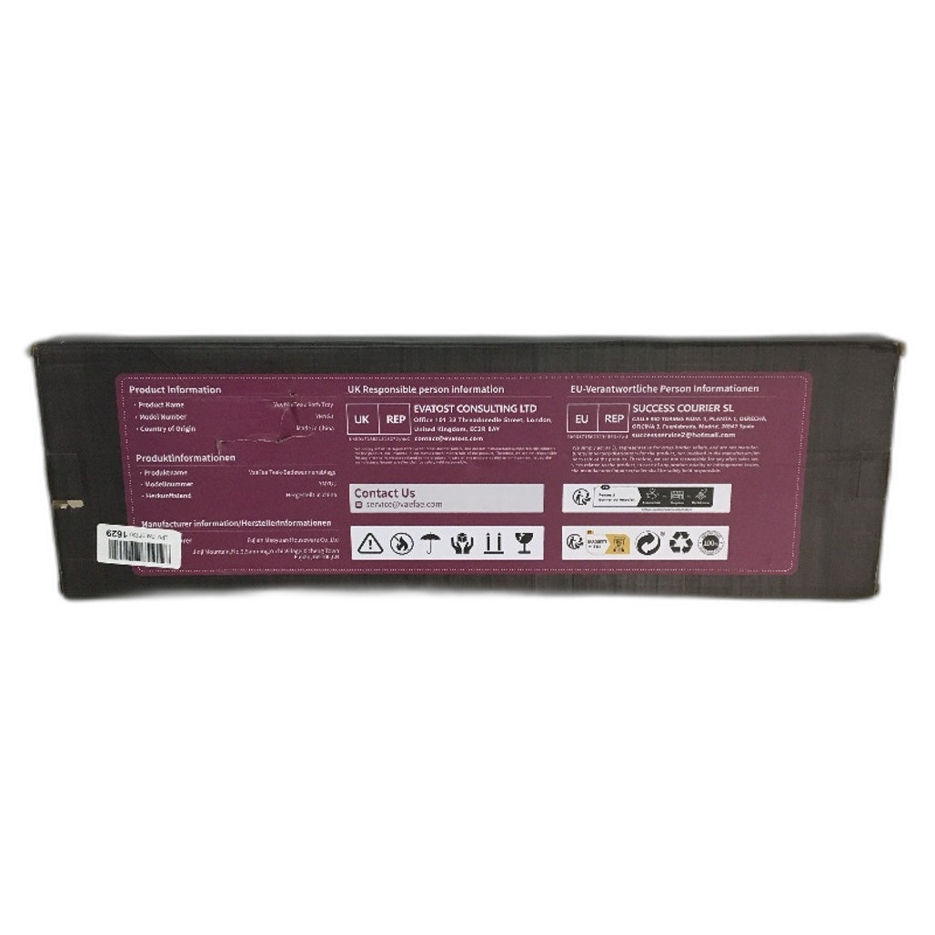 VaeFae Expandable Wooden Teak Bathtub Caddy Tray incl Body Brush NEW