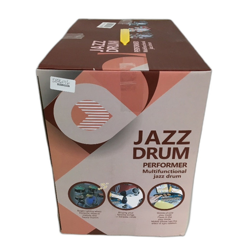 Children's Jazz Black Electric Drum Instrument Toy Set for Ages 3 Up NEW