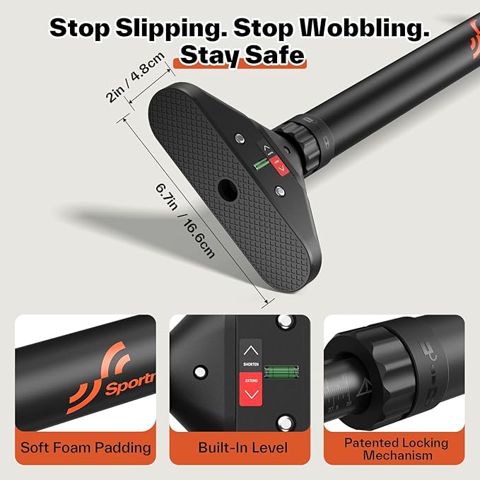 Sportneer Strength Training Doorway Home 75-94cm Pull Up Bar Max 135kg NEW