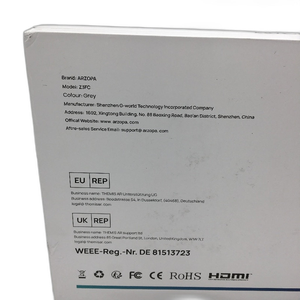 ARZOPA Z3FC 16.1 Inch 180Hz 2.5K QHD sRGB Ultra Slim Portable Monitor NEW