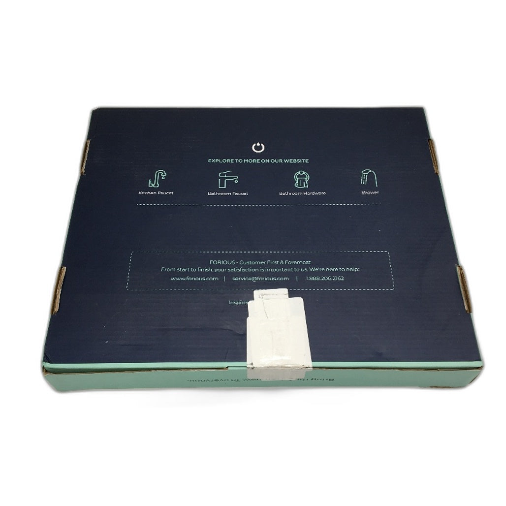 FORIOUS AU12601B Bathroom Toilet Paper Free Standing Holder in Matte Black NEW