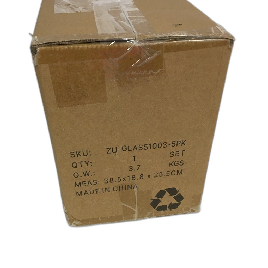 ZUNI 5 Piece 1040ml 35oz Rectangle Clear Glass Container with Divider NEW