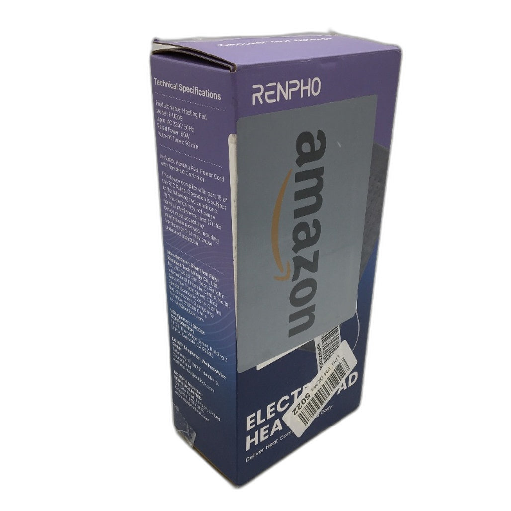 Renpho Fast Heating Electric Plush Heating Pad in Gray 61x31cm NEW