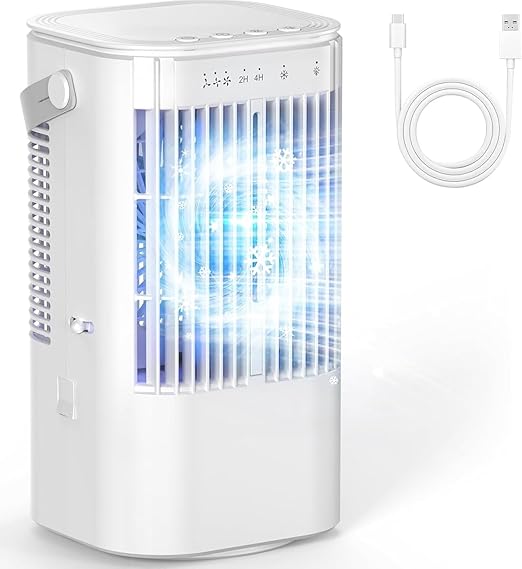 YP2306 Portable Air Conditioner Mini Evaporative Cooler Fan With Water Tank NEW