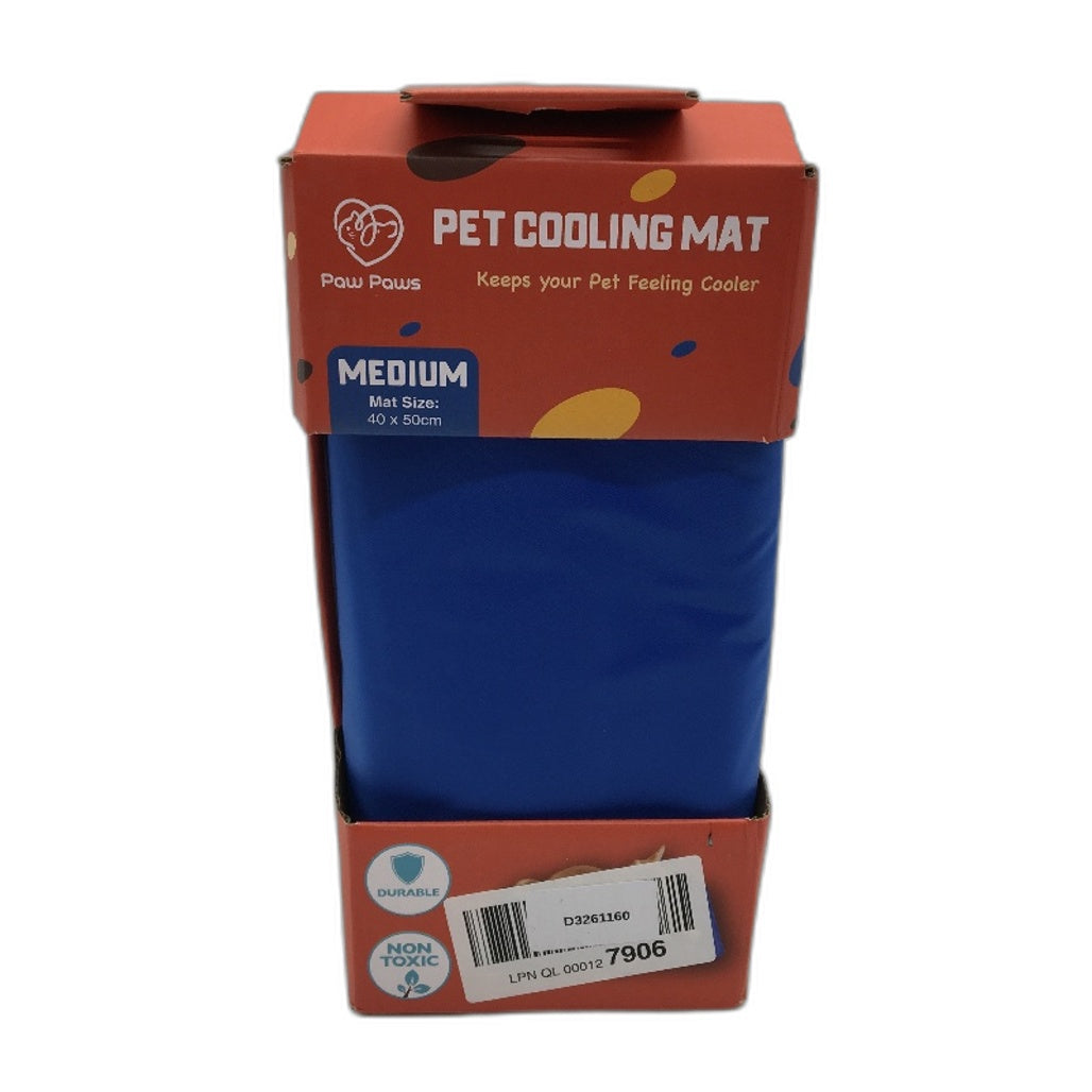 Paw Paws Rectangular Pet Gel Blue Cooling Mat Medium Size 40x50cm NEW