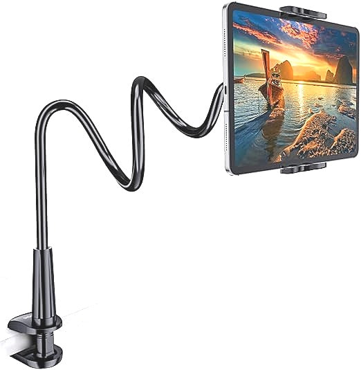 Gooseneck Adjustable Small Tablet Holder Stand Clamp iPad Mini Kindle Switch NEW