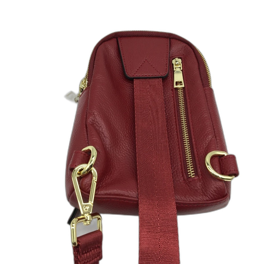 S ZONE Geniune Leather Anti Theft RFID Blocking Small Sling Shoulder Bag NEW