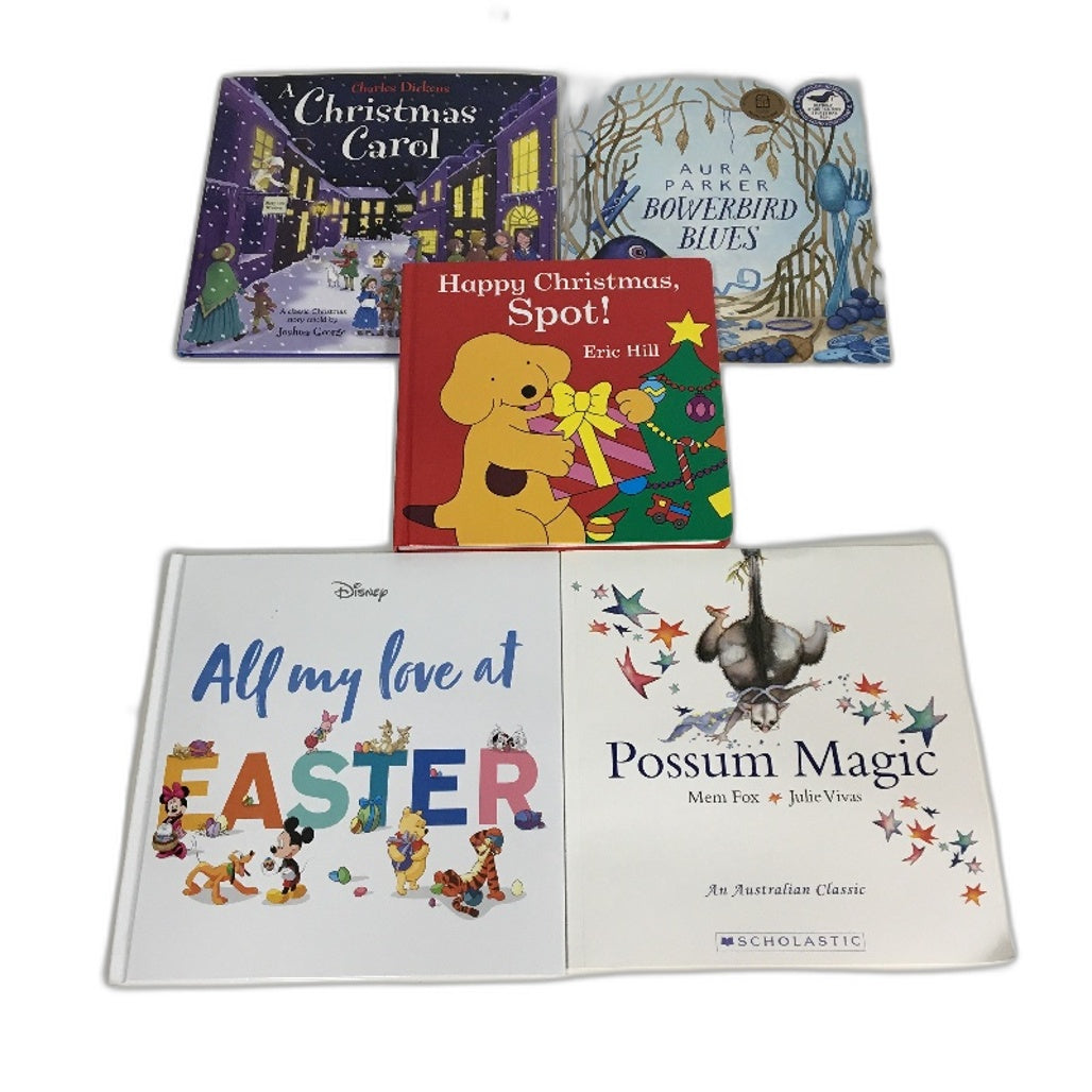 Kids Picture Book 5PC Bundle Storybooks Easter Spot Christmas Possum Magic DEMO