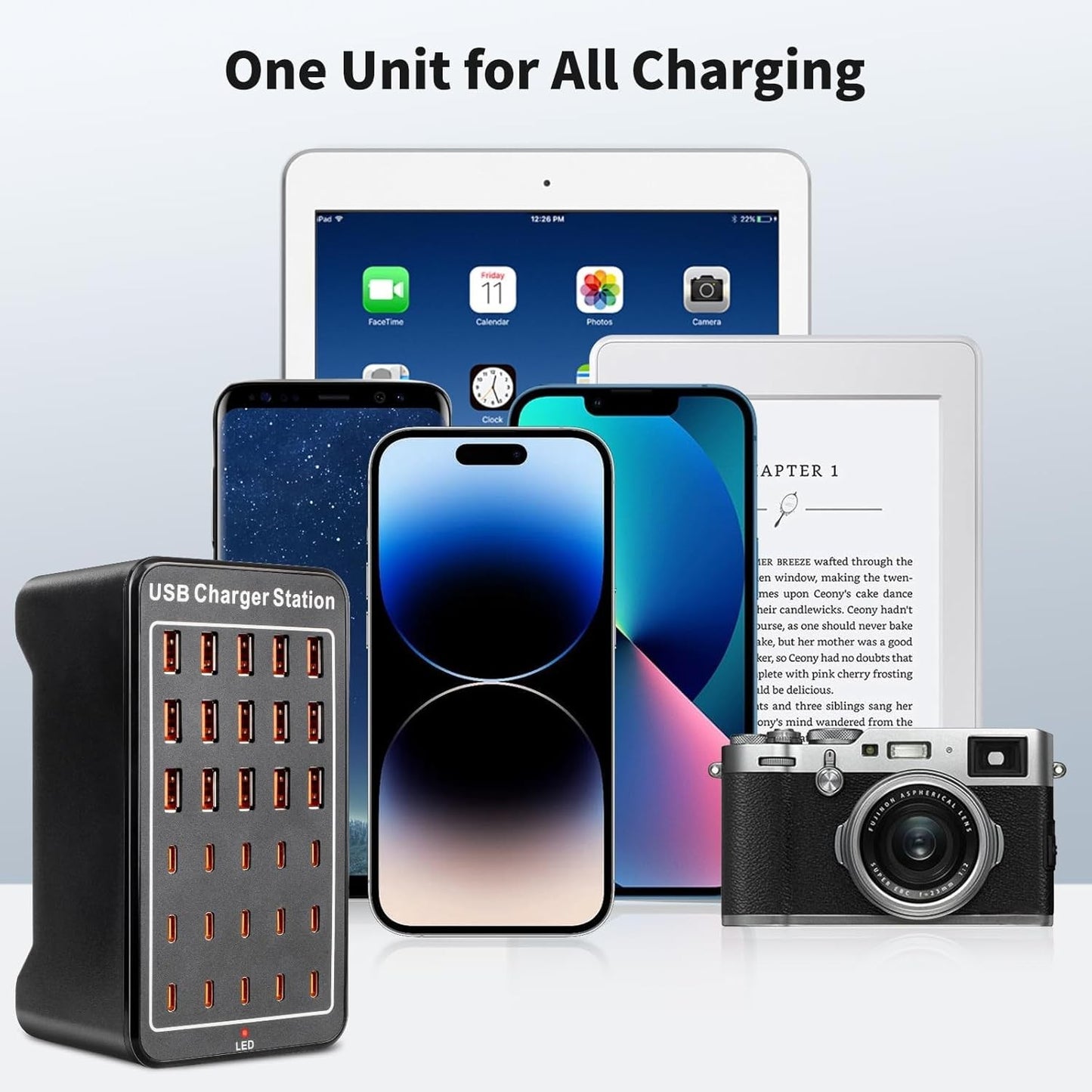 CyperEver 150W USB C Charger Block with 30 Ports for Fast Charging Online AU