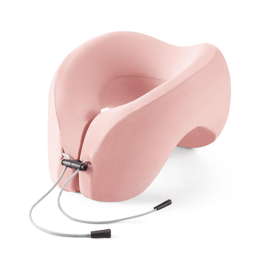 JIAAO Ergonomic Memory Foam Travel Pillow for Airplane & Car Use Online AU Pink