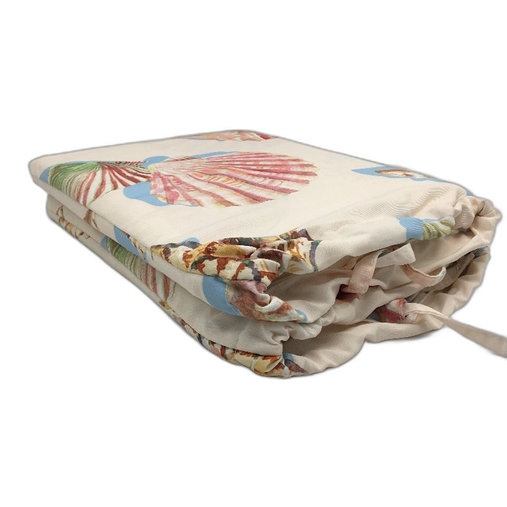 Peppertree 2x Cotton Cream Shell Ocean Theme Rectangle 130x178cm Tablecloths NEW