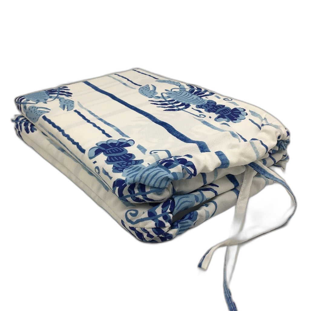 Peppertree 2x Cotton White Blue Lobster Theme Rectangle 130x178cm Tablecloth NEW