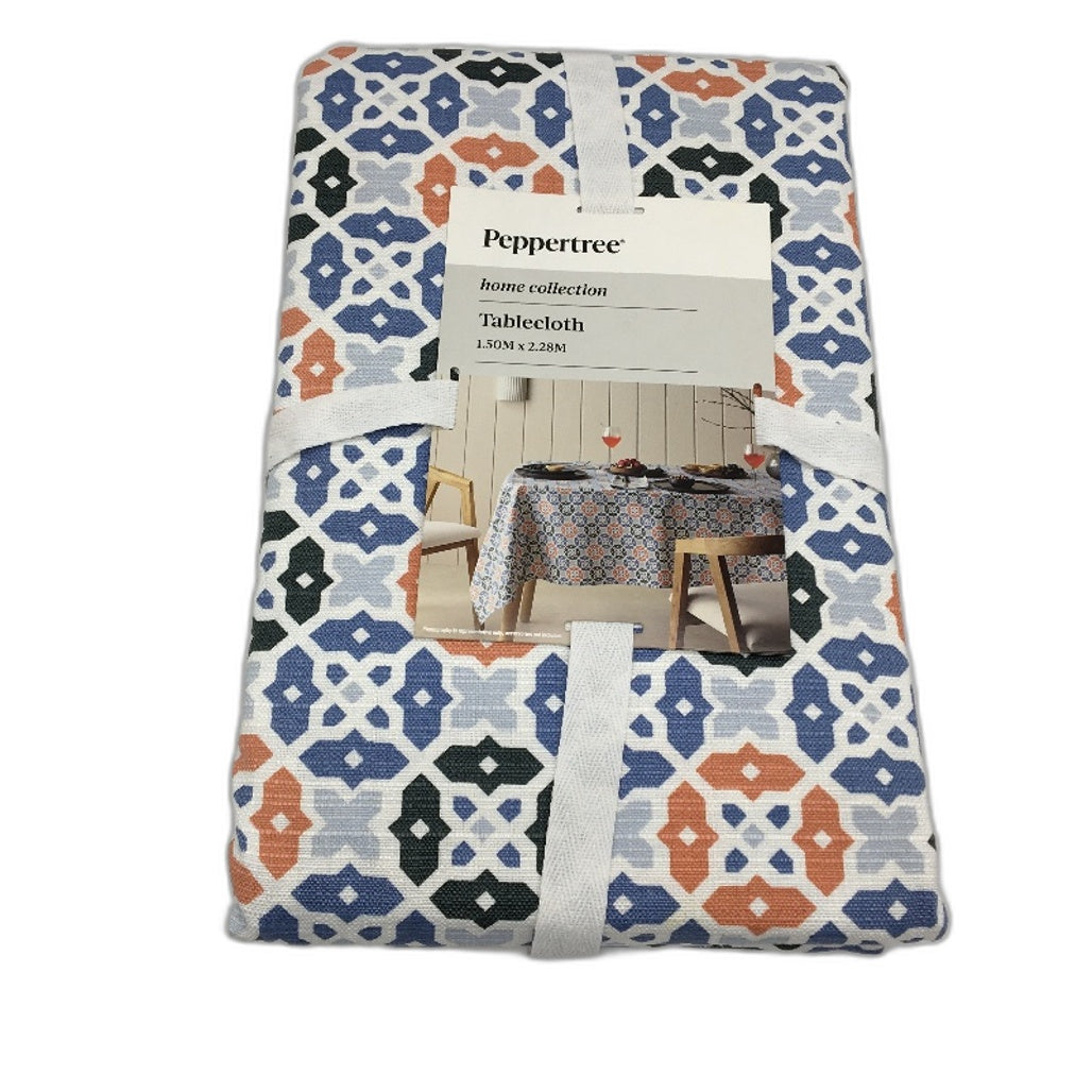 Peppertree Home Collection Aztec Print Rectangle Tablecloth 150 x 228cm NEW