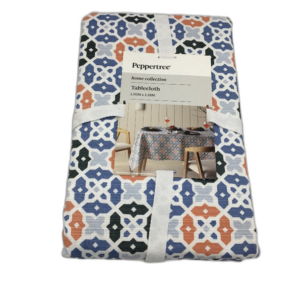 Peppertree Home Collection Aztec Print Rectangle Tablecloth 150 x 228cm NEW