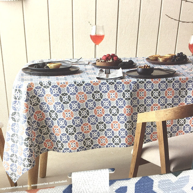 Peppertree Home Collection Aztec Print Rectangle Tablecloth 150 x 228cm NEW