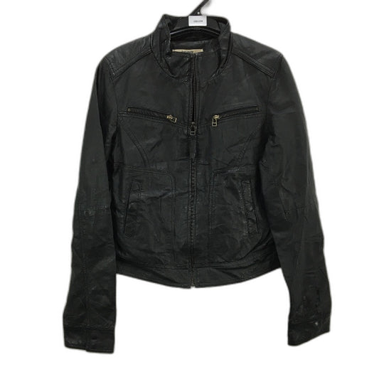 Just Jeans Genuine Leather Fully Lined Zip Up Biker Style Jacket Ladies Size 10