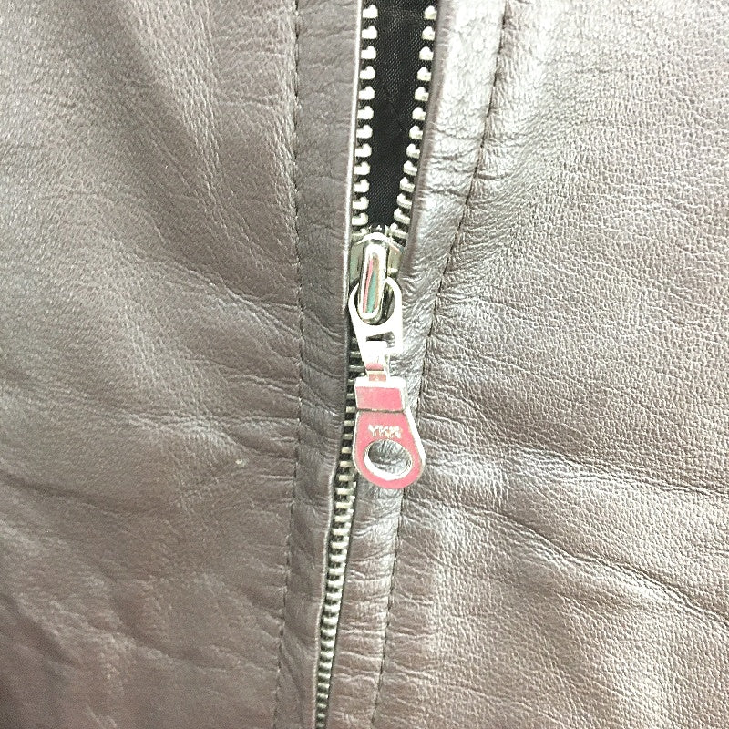 Taro Cash Chocoalte Brown Genuine Leather Fully Lined Zip Up Jacket Mens Size XL