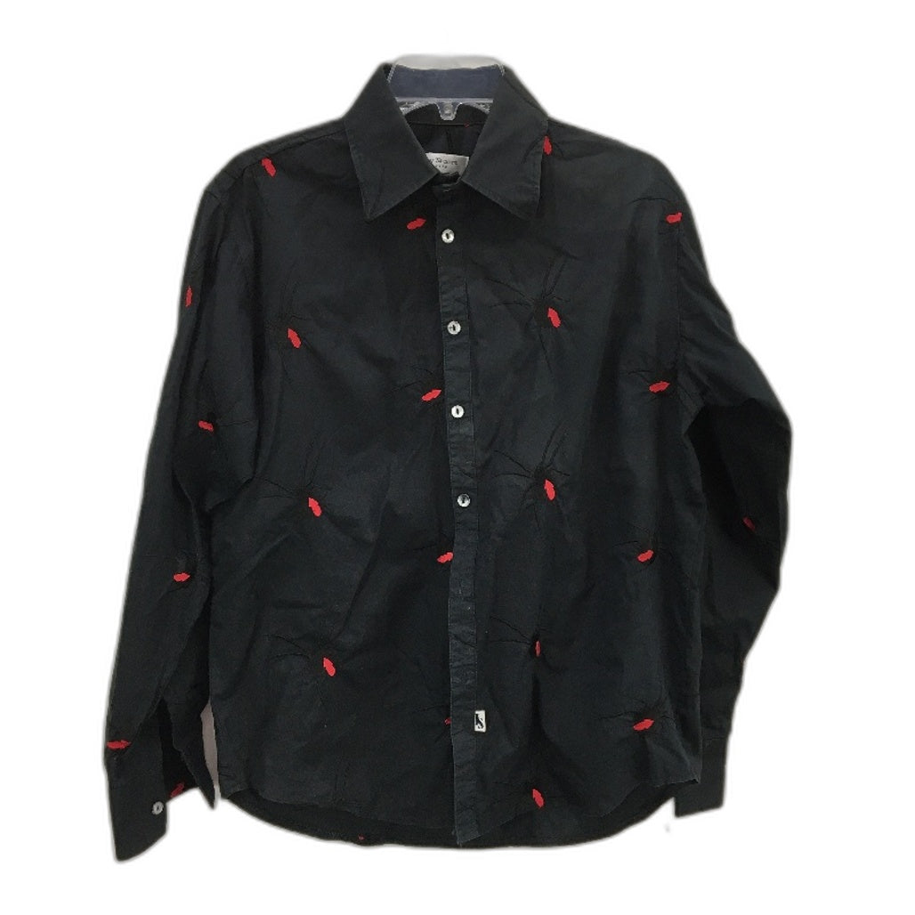 Jimmy Stuart Australia Cotton Black Redback Embroidered LS Shirt Mens Size M