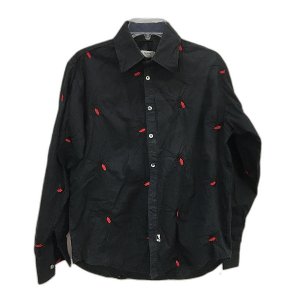 Jimmy Stuart Australia Cotton Black Redback Embroidered LS Shirt Mens Size M