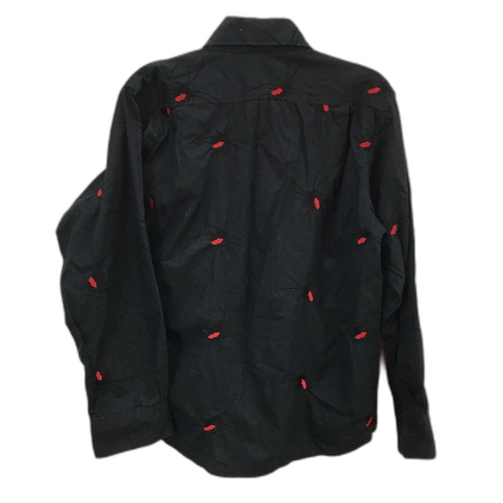 Jimmy Stuart Australia Cotton Black Redback Embroidered LS Shirt Mens Size M