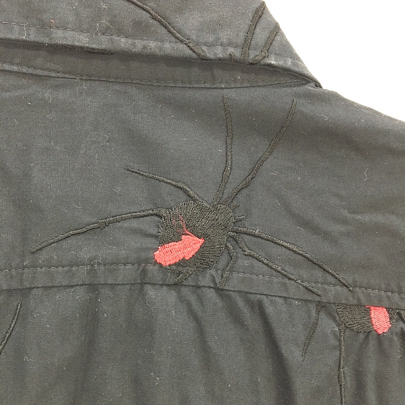 Jimmy Stuart Australia Cotton Black Redback Embroidered LS Shirt Mens Size M