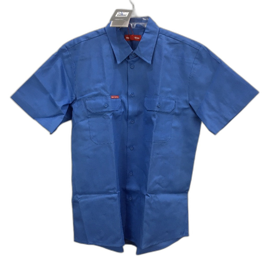 Hard Yakka Blue Medit Cotton Drill Short Sleeve Shirt Mens Size Large Y07510 NEW