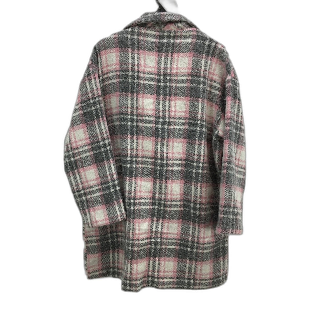 Gerard Grey & Pink Check Knit Textured Double Breasted Jacket Ladies Size 16