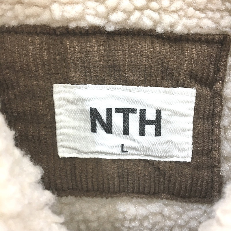 Nth Brown Cotton Corduroy Cream Fleece Line Jacket Mens Size Large