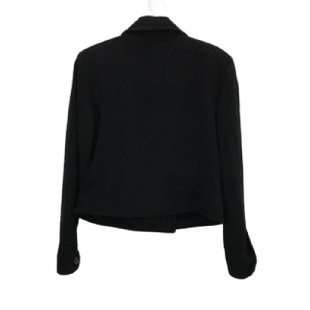 Country Road Black Soft Cropped Short Button Up Jacket Ladies Size Medium