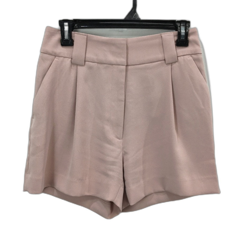 H&M Blush Pink Pleated Dress Shorts With Front Pockets Ladies Size 8 EU 38